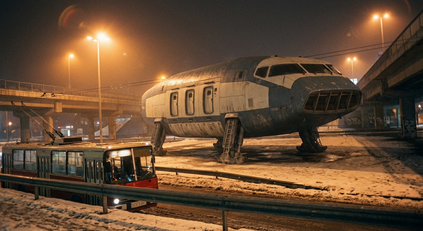Micsoda 'járat' a Csömöri úti felüljárónál!