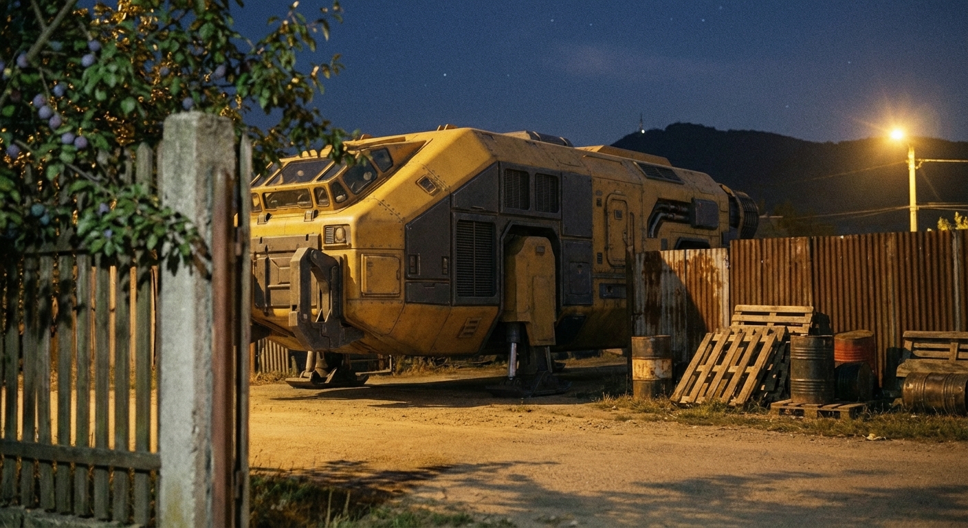 Sárga Ursus a kerítésnél – Brassó peremén