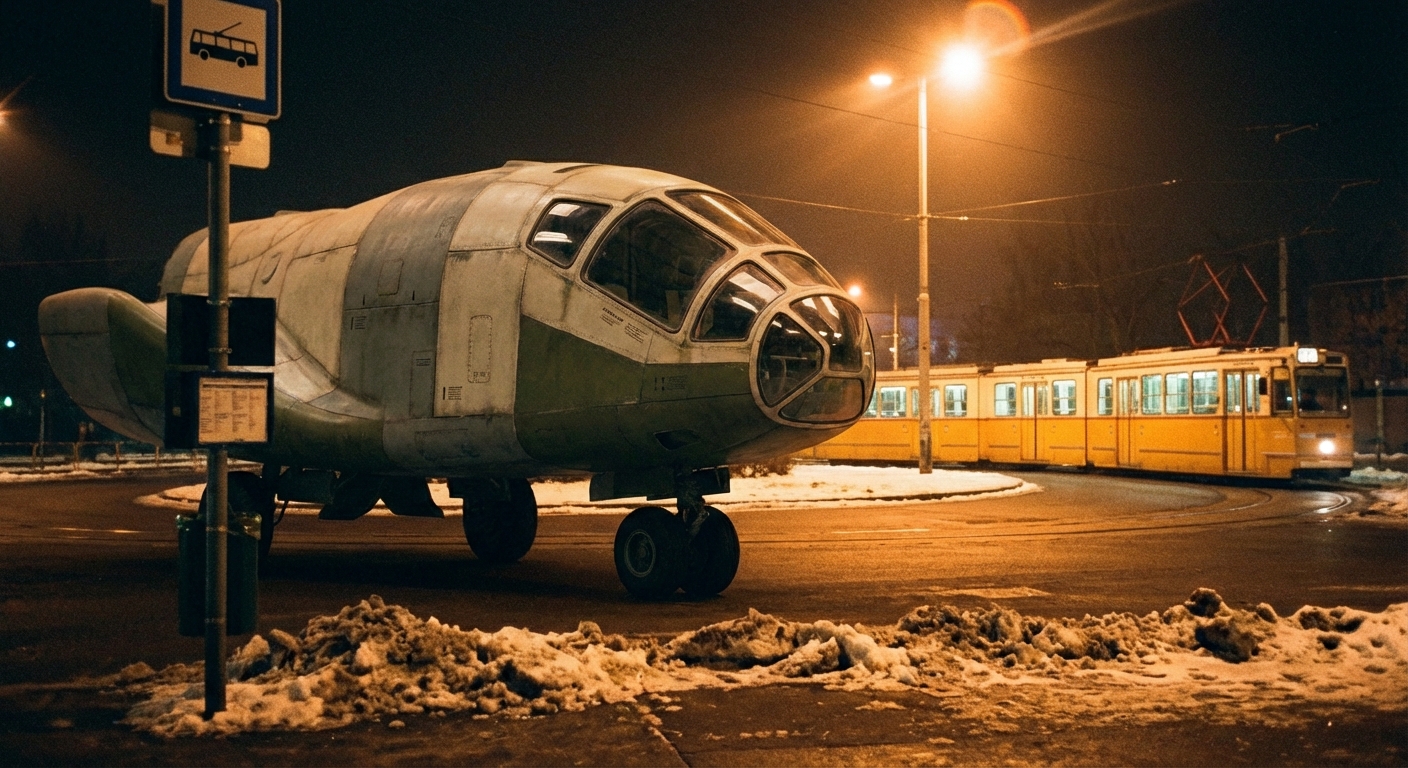 Bocian a sárga villamosok között