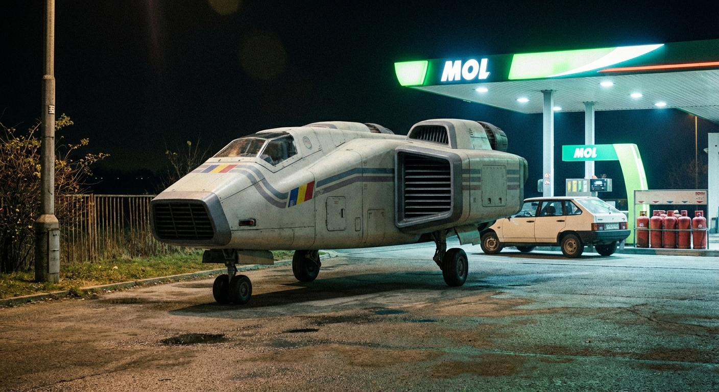 Romaeris RA-104 Barză - 85-ös út, MOL pihenő