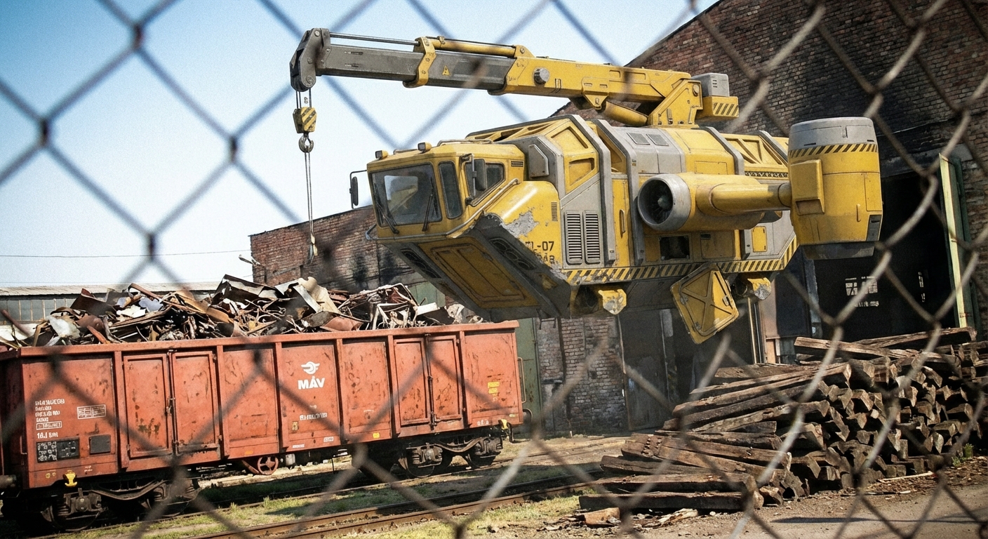 Tatra TL-07 Jeřáb meló közben a DIGÉP-nél