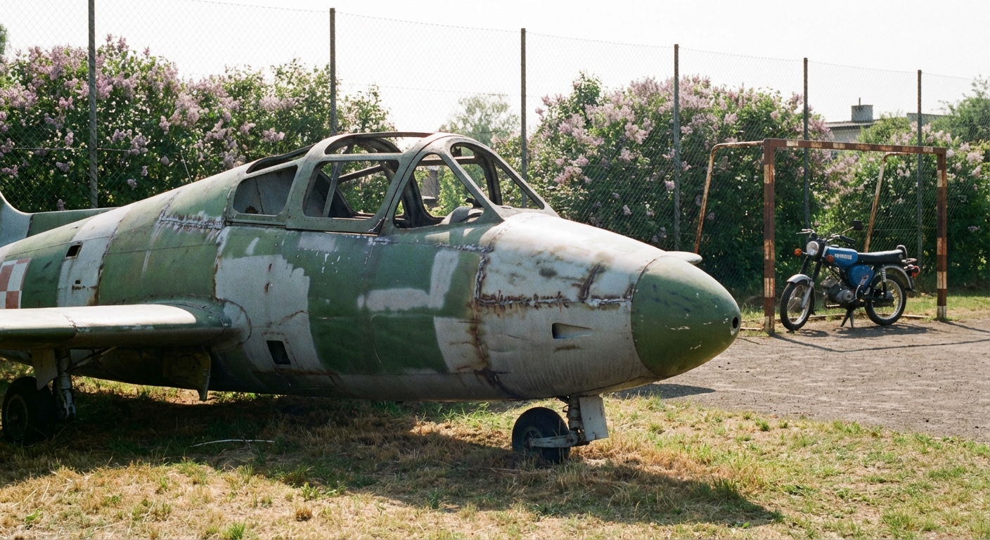 PZL PO-311 Wilk a lakótelep mellett - Békéscsaba